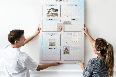 Tablero de corcho Tablero de visión con categorías de desarrollo personal