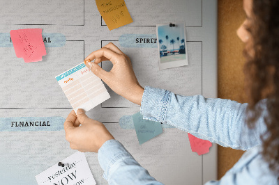 Tablero de corcho Tablero de visión con categorías de desarrollo personal