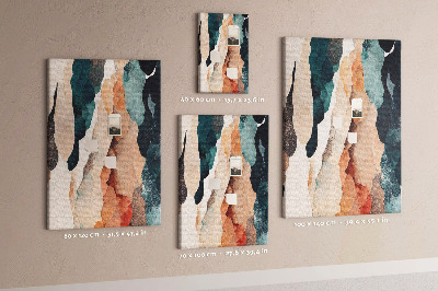 Tablero de corcho para pared Ondas abstractas de color en tonos suaves