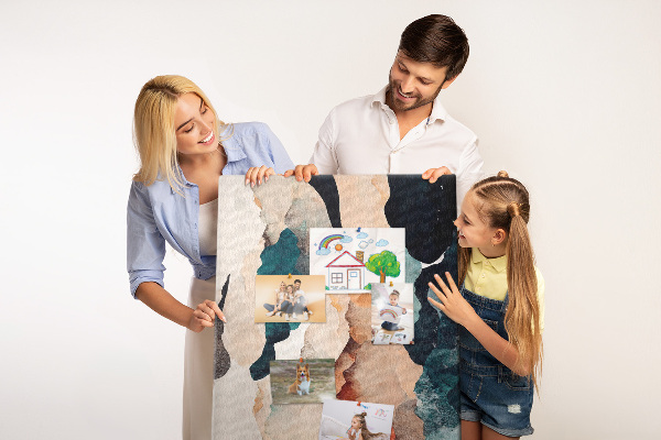 Tablón de corcho Manchas abstractas en colores apagados