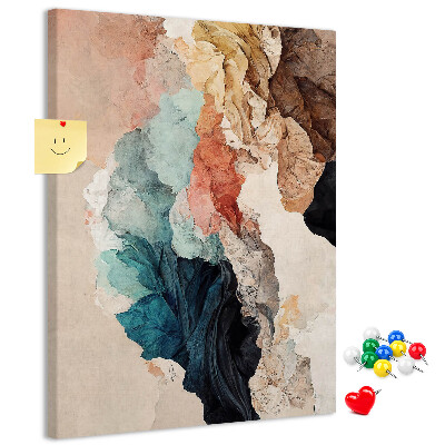 Tablero de corcho Formas abstractas en colores pastel
