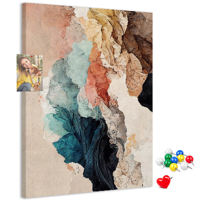 Tablero de corcho Formas abstractas en colores pastel