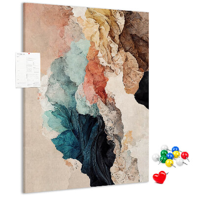 Tablero de corcho Formas abstractas en colores pastel