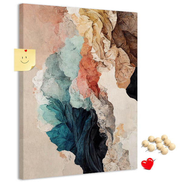 Tablero de corcho Formas abstractas en colores pastel