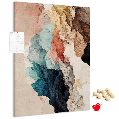 Tablero de corcho Formas abstractas en colores pastel