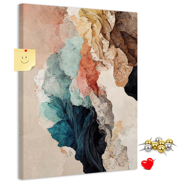 Tablero de corcho Formas abstractas en colores pastel