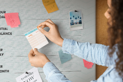 Tablero de corcho para pared Un tema para planificar objetivos financieros