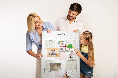 Tablero de corcho para pared con diseño minimalista de agenda anual