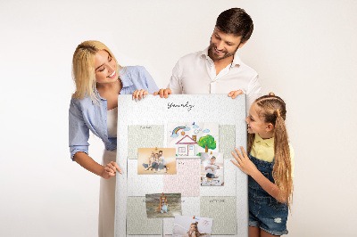 Tablero de corcho para pared con diseño minimalista de agenda anual