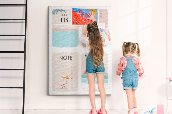 Tablero de corcho Lista de tareas y notas para el verano