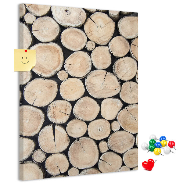 Tablero de corcho Tablones de madera dispuestos de forma natural.