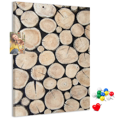 Tablero de corcho Tablones de madera dispuestos de forma natural.