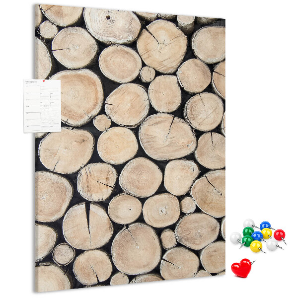 Tablero de corcho Tablones de madera dispuestos de forma natural.