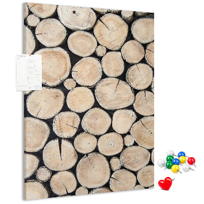 Tablero de corcho Tablones de madera dispuestos de forma natural.