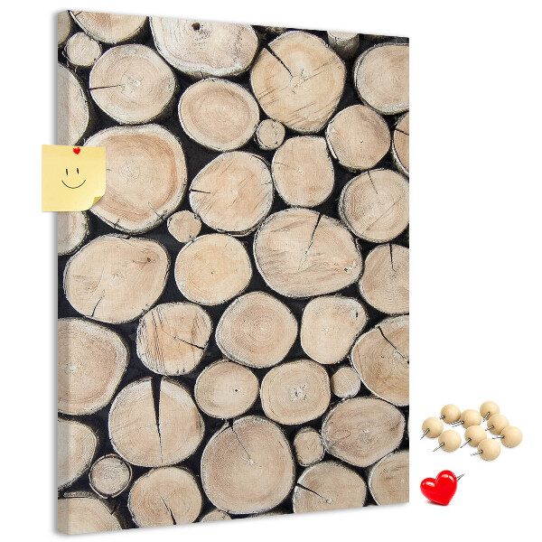 Tablero de corcho Tablones de madera dispuestos de forma natural.