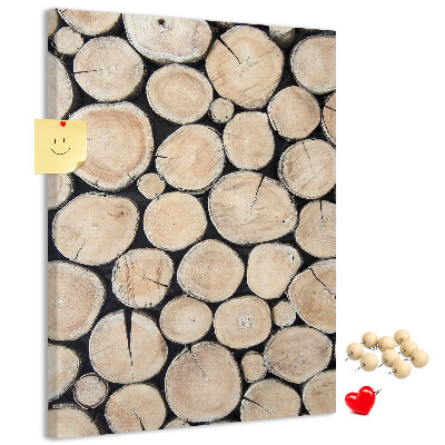 Tablero de corcho Tablones de madera dispuestos de forma natural.
