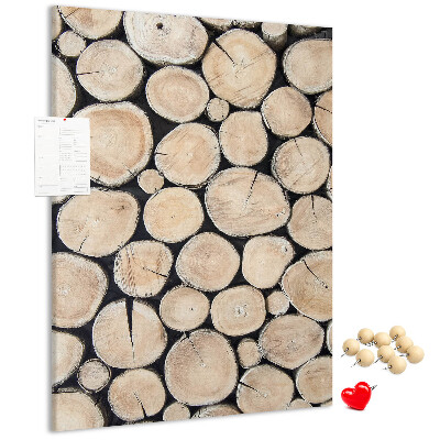Tablero de corcho Tablones de madera dispuestos de forma natural.