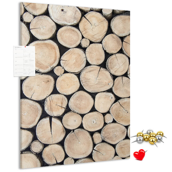Tablero de corcho Tablones de madera dispuestos de forma natural.