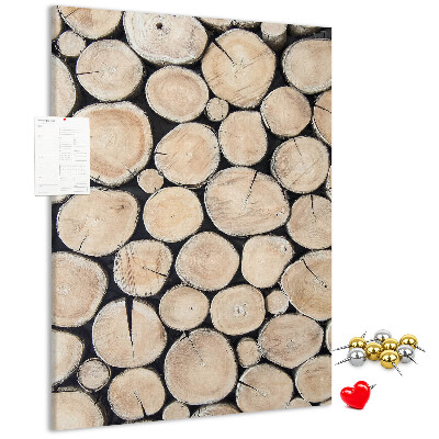 Tablero de corcho Tablones de madera dispuestos de forma natural.