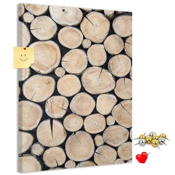 Tablero de corcho Tablones de madera dispuestos de forma natural.