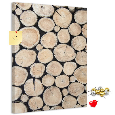 Tablero de corcho Tablones de madera dispuestos de forma natural.