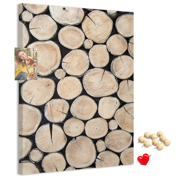 Tablero de corcho Tablones de madera dispuestos de forma natural.