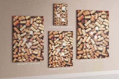 Decoración pizarra de corcho colección de corchos de botellas de vino