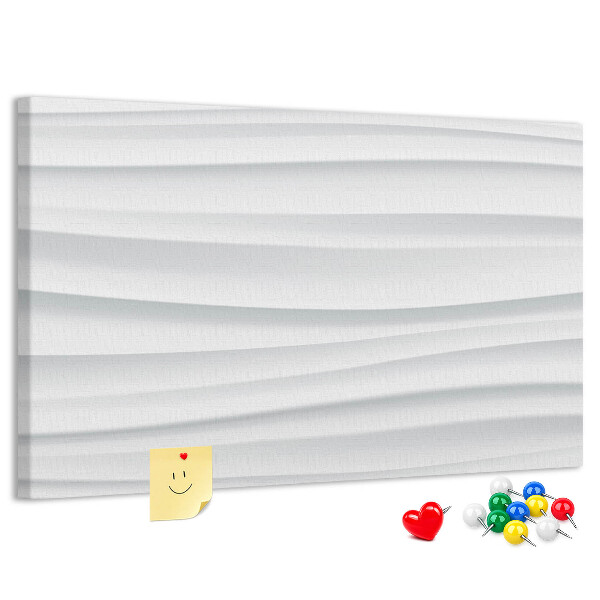 Tablero de corcho decorado Patrón moderno de textura de pared ondulada