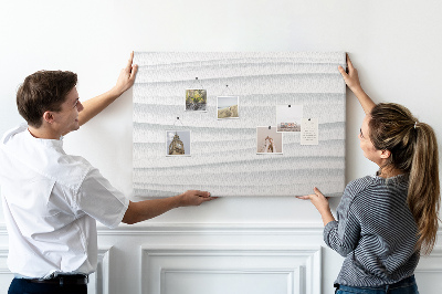 Tablero de corcho decorado Patrón moderno de textura de pared ondulada
