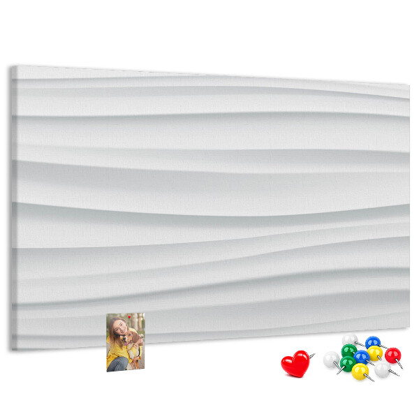 Tablero de corcho decorado Patrón moderno de textura de pared ondulada