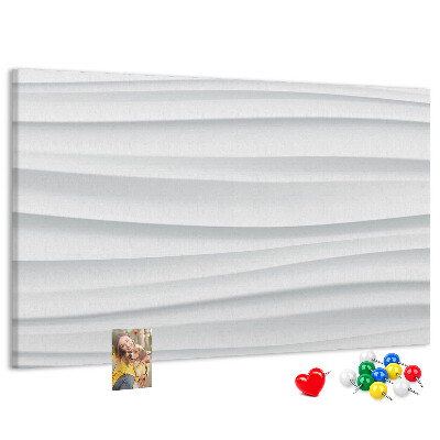 Tablero de corcho decorado Patrón moderno de textura de pared ondulada