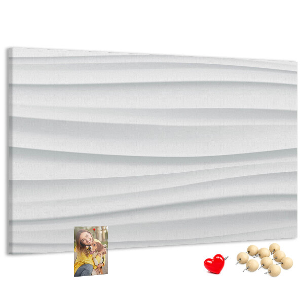 Tablero de corcho decorado Patrón moderno de textura de pared ondulada