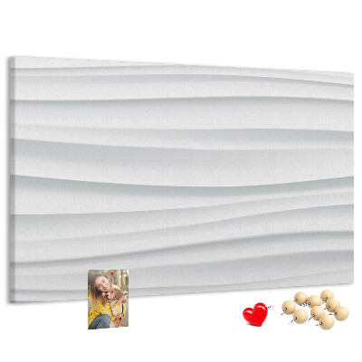 Tablero de corcho decorado Patrón moderno de textura de pared ondulada