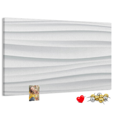 Tablero de corcho decorado Patrón moderno de textura de pared ondulada