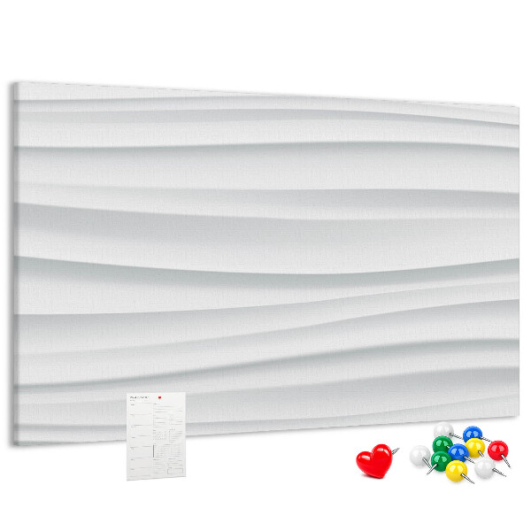 Tablero de corcho decorado Patrón moderno de textura de pared ondulada
