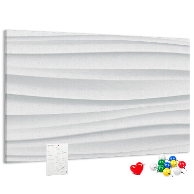 Tablero de corcho decorado Patrón moderno de textura de pared ondulada