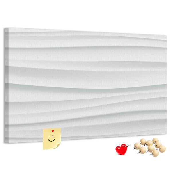 Tablero de corcho decorado Patrón moderno de textura de pared ondulada