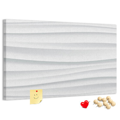 Tablero de corcho decorado Patrón moderno de textura de pared ondulada