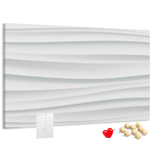 Tablero de corcho decorado Patrón moderno de textura de pared ondulada