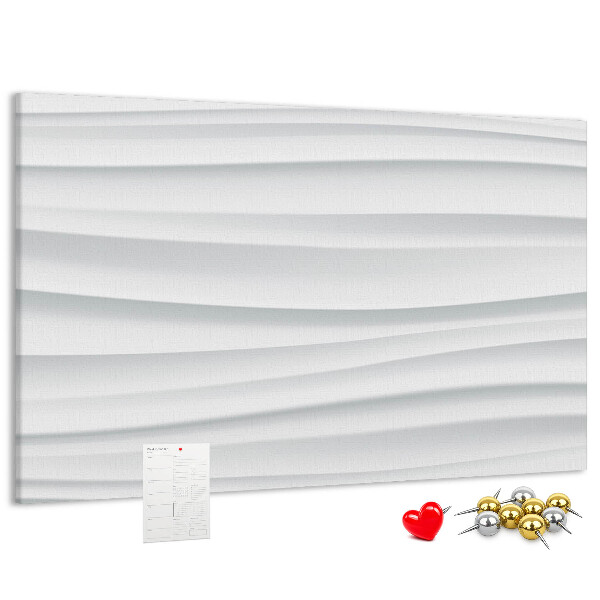 Tablero de corcho decorado Patrón moderno de textura de pared ondulada