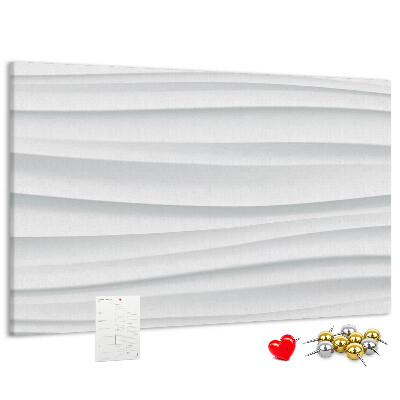 Tablero de corcho decorado Patrón moderno de textura de pared ondulada