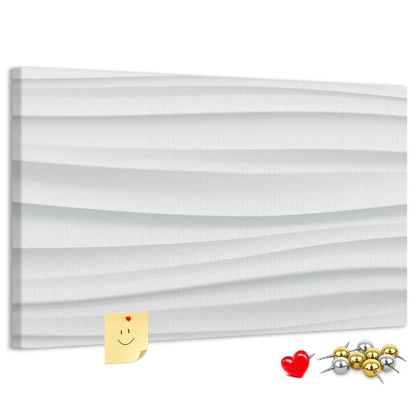 Tablero de corcho decorado Patrón moderno de textura de pared ondulada
