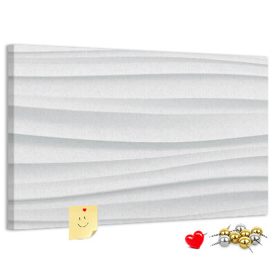 Tablero de corcho decorado Patrón moderno de textura de pared ondulada
