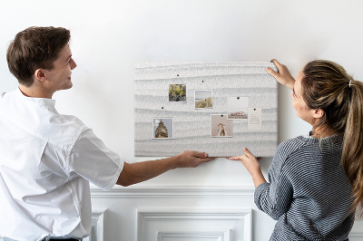 Tablero de corcho decorado Patrón moderno de textura de pared ondulada