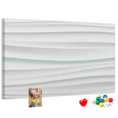 Tablero de corcho decorado Patrón moderno de textura de pared ondulada