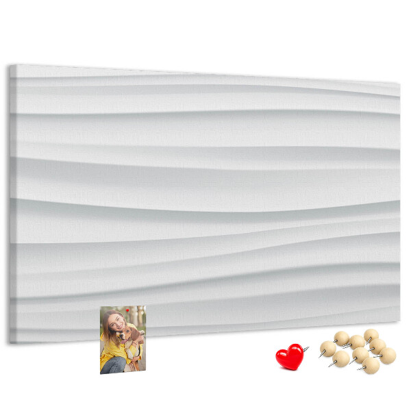 Tablero de corcho decorado Patrón moderno de textura de pared ondulada