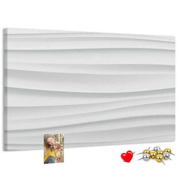 Tablero de corcho decorado Patrón moderno de textura de pared ondulada
