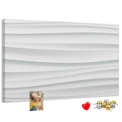 Tablero de corcho decorado Patrón moderno de textura de pared ondulada