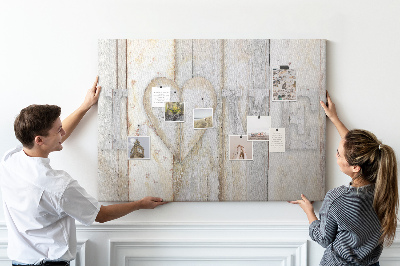 Tablero de anuncios Placa de madera con la palabra amor
