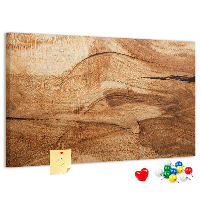 Tablero de corcho decorado Veta de madera natural en tonos cálidos